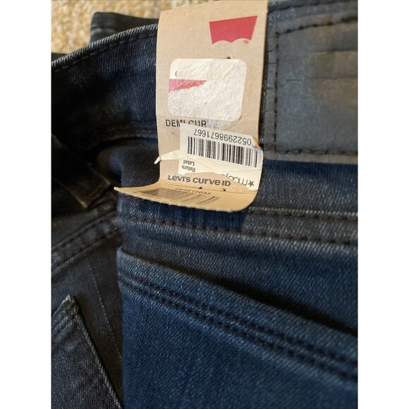 Levi's Women's Curve Id Modern Demi Curve Skinny Jean Dark Wash 28x32 - Picture 3 of 9